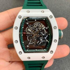 Richard Mille RM055 KV Factory V2 Green Rubber Strap Replica Watch