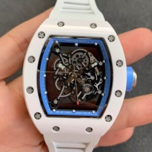 Richard Mille RM055 KV Factory V2 White Rubber Strap Replica Watch
