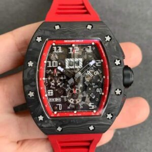 Richard Mille RM-011 KV Factory V2 Forged Carbon Case Rubber Strap Replica Watch