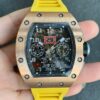 Richard Mille RM011 KV Factory Titanium Yellow Rubber Strap Replica Watch