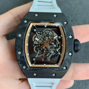 Richard Mille RM055 KV Factory V2 Carbon Fiber Skeleton Dial Replica Watch