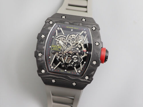Richard Mille RM035 KV Factory V3 Carbon Fiber Skeleton Dial Replica Watch