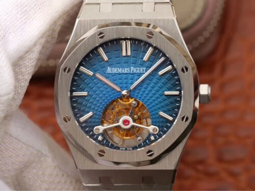 Audemars Piguet Royal Oak Tourbillon 26522TI.OO.1220TI.01 JF Factory Smoky Blue Dial Replica Watch