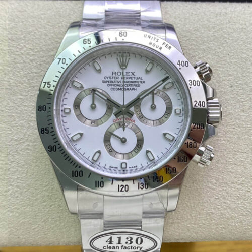 Rolex Cosmograph Daytona 116520LN Clean Factory White Dial Replica Watch