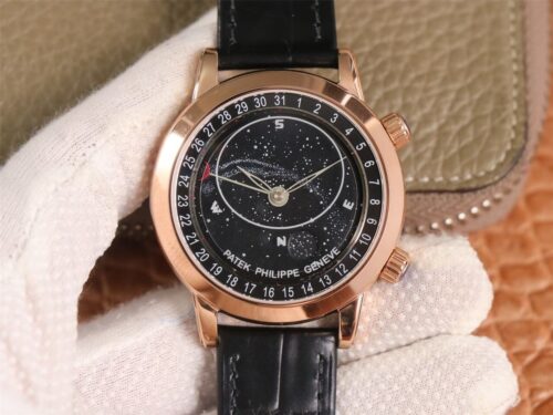 Patek Philippe Grand Complications 6102 TW Factory Rose Gold Black Dial Replica Watch