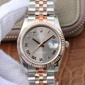 Rolex Datejust 116231-0087 36MM GM Factory Rose Gold Silver Dial Replica Watch