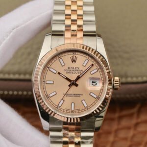 Rolex Datejust 116231 36MM GM Factory Rose Gold Pink Dial Replica Watch