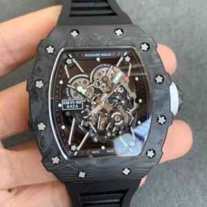 Richard Mille RM035-02 KV Factory Carbon Fiber Black Rubber Strap Replica Watch