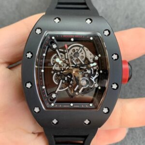 Richard Mille RM055 KV Factory V2 Ceramic Black Rubber Strap Replica Watch