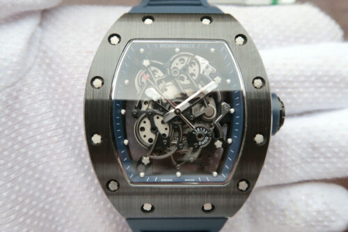 Richard Mille RM055 KV Factory Dark Blue Rubber Strap Replica Watch