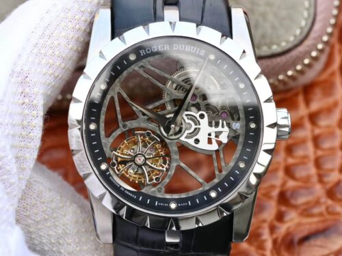 Roger Dubuis Excalibur RDDBEX0393 JB Factory Tourbillon Stainless Steel Case Replica Watch