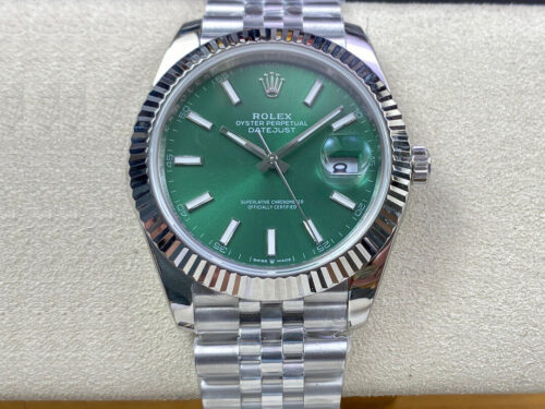 Rolex Datejust M126334-0028 EW Factory Green Dial Replica Watch