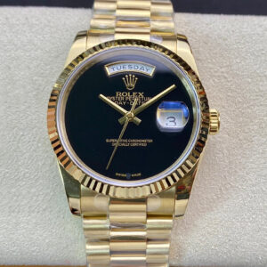 Rolex Day Date 36MM BP Factory Double Calendar Black Dial Replica Watch