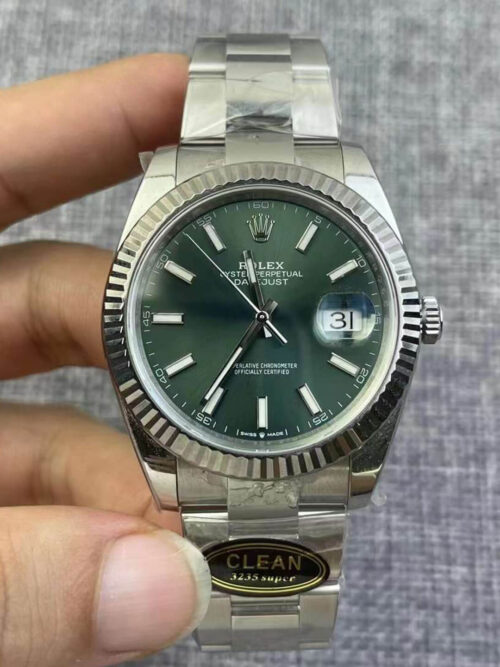 Rolex Datejust M126334-0028 Clean Factory Green Dial Replica Watch