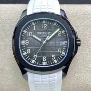 Patek Philippe Aquanaut PP5167 ZF Factory DLC White Rubber Strap Replica Watch - Best Quality Replica Watches UK Swiss Watch Brands 1:1 Replica Fake Watch