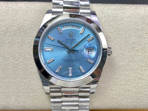 Rolex Day Date 228206 EW Factory Ice Blue Dial Replica Watch