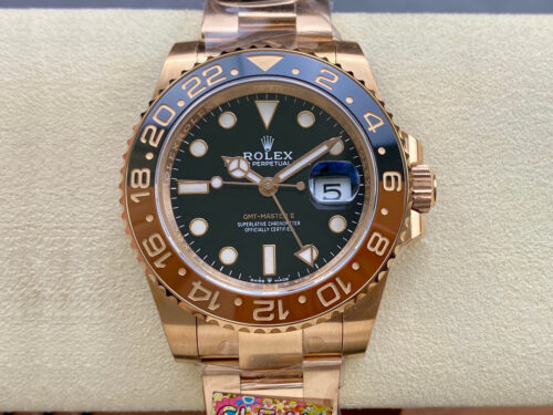 Rolex GMT Master II M126715CHNR-0001 Clean Factory Rose Gold Replica Watch