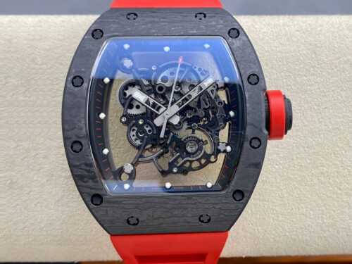 Richard Mille RM-055 BBR Factory Red Rubber Strap Replica Watch