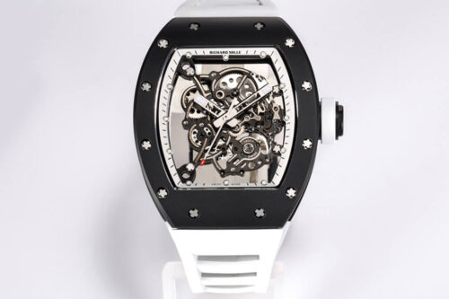 Richard Mille RM-055 BBR Factory White Rubber Strap Replica Watch