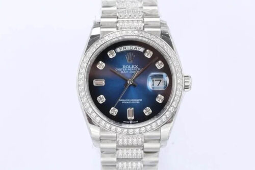 Rolex Day Date M128349RBR-0016 EW Factory Diamond Bezel Replica Watch