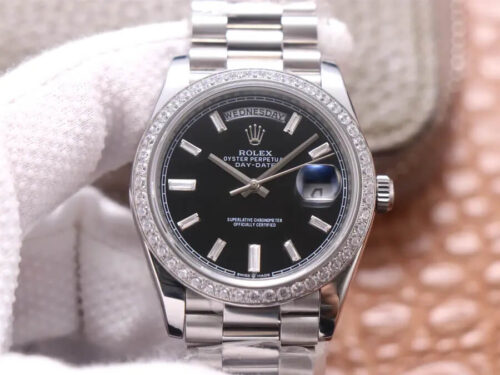 Rolex Day Date M228349RBR-0003 EW Factory Diamond Dial Replica Watch