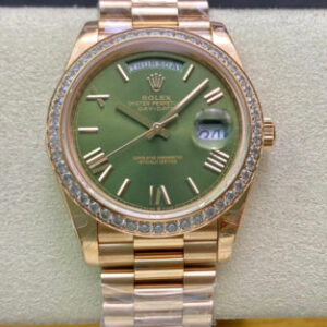 Rolex Day Date M228345RBR-0011 EW Factory Rose Gold Replica Watch