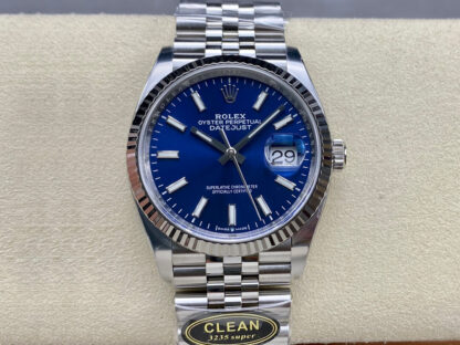 Rolex Datejust M126234-0017 36MM Clean Factory Blue Dial Replica Watch
