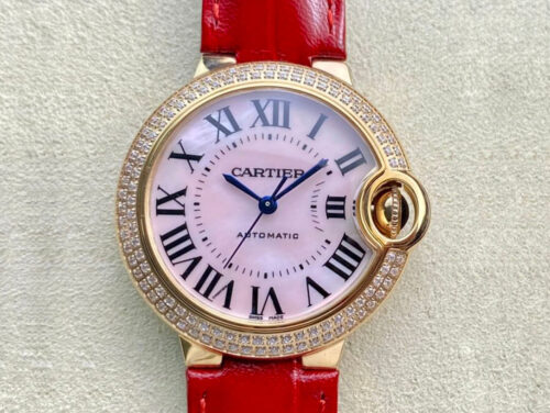 Ballon Bleu De Cartier 33MM WJBB0033 3K Factory Diamond Bezel Replica Watch