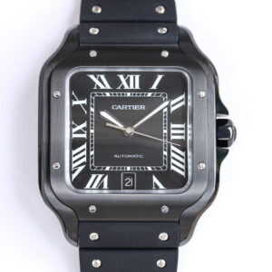 Cartier Santos WSSA0039 GF Factory V2 Black Case Replica Watch