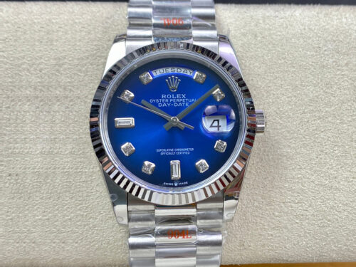 Rolex Day Date M128239-0023 36MM GM Factory Blue Dial Replica Watch