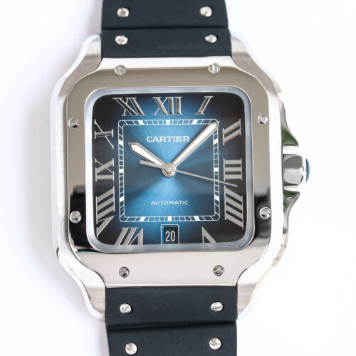 Cartier Santos WSSA0030 GF Factory V2 Rubber Strap Replica Watch