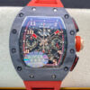 Richard Mille RM011 KV Factory V3 Red Rubber Strap Replica Watch