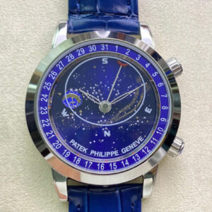Patek Philippe Grand Complications 6102P-001 AI Factory Sky Moon Blue Dial Replica Watch