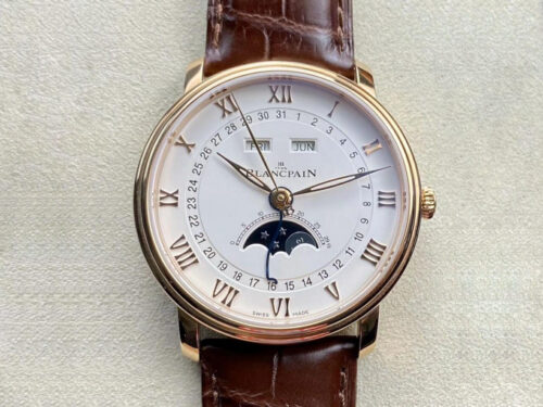 Blancpain Villeret 6654-3642-55B OM Factory V3 Rose Gold Case Replica Watch