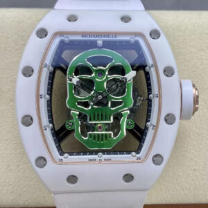 Richard Mille RM52-01 YS Factory Green Skull Tourbillon Dial Replica Watch