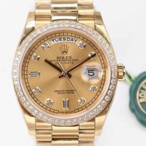 Rolex Day Date M128348RBR-0008 EW Factory Yellow Gold Replica Watch
