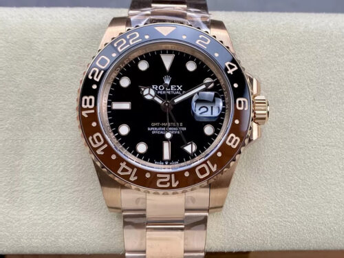 Rolex GMT Master II M126715CHNR-0001 C+ Factory Rose Gold Replica Watch