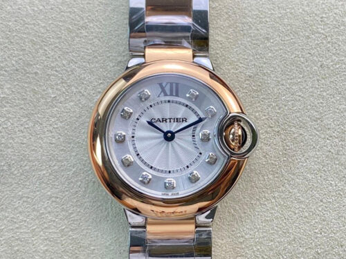 Ballon Bleu De Cartier 28MM W3BB0005 V6 Factory Rose Gold Case Replica Watch