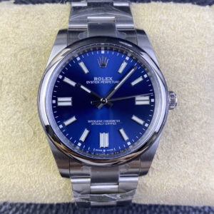 Rolex Oyster Perpetual M124300-0003 41MM Clean Factory Blue Dial Replica Watch