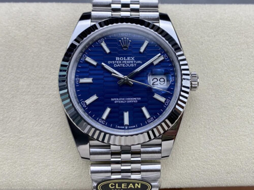 Rolex Datejust 41MM M126334-0032 Clean Factory Blue Dial Replica Watch