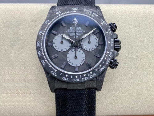 Rolex Daytona Cosmograph Diw Custom Version Noob Factory Black Strap Replica Watch
