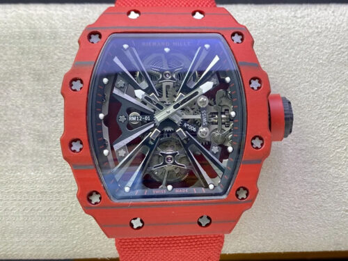 Richard Mille RM12-01 Tourbillon RM Factory Red Carbon Fiber Case Replica Watch