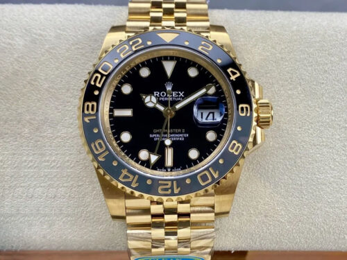 Rolex GMT Master II M126718GRNR-0001 Clean Factory Yellow Gold Replica Watch
