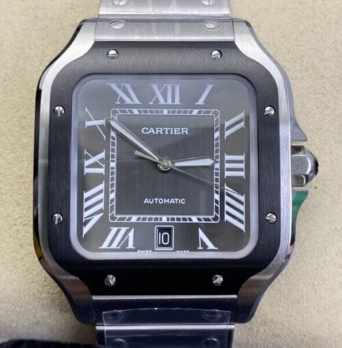 Cartier Santos WSSA0037 BV Factory Gray Dial Replica Watch