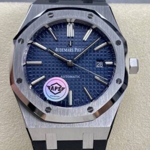 Audemars Piguet Royal Oak 15400 APS Factory Blue Dial Rubber Strap Replica Watch
