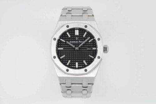Audemars Piguet Royal Oak Quartz 33MM 67650ST.OO.1261ST.01 ZF Factory Black Dial Replica Watch