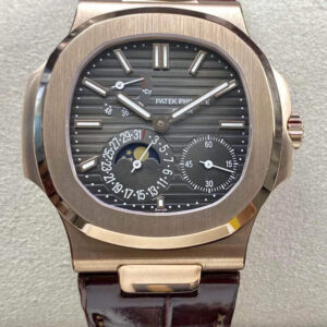 Patek Philippe Nautilus 5712 ZF Factory Brown Leather Strap Replica Watch