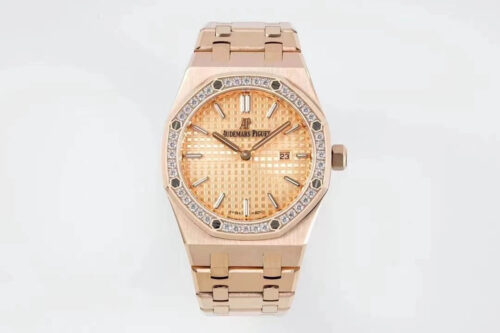 Audemars Piguet Royal Oak Quartz 33MM 67651OR.ZZ.1261OR.03 ZF Factory Diamond Bezel Replica Watch