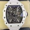 Richard Mille RM12-01 Tourbillon RM Factory White Rubber Strap Replica Watch