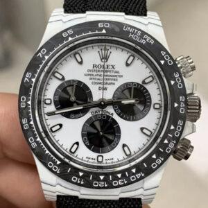 Rolex Daytona Diw Factory NTPT Carbon Fiber White Dial Replica Watch